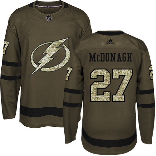 Adidas Tampa Bay Lightning #27 Ryan McDonagh Green Salute to Service Stitched Jersey Men's