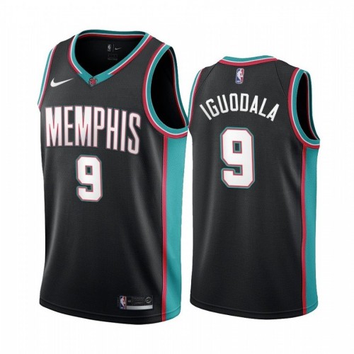 Memphis Grizzlies #9 Andre Iguodala Mens Hardwood Classic Jersey Black Mens