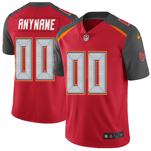 Tampa Bay Buccaneers Customized Red Team Color Stitched Vapor Untouchable Limited Men's Jersey
