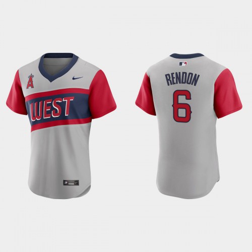 Los Angeles Los Angeles Angels #6 Anthony Rendon Men's Gray 2021 Little League Classic Authentic Jersey Men's