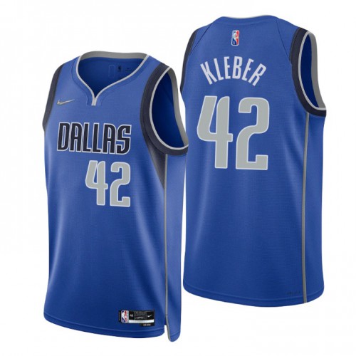 Dallas Mavericks #42 Maxi Kleber Blue Mens 2021-22 75th Anniversary Diamond Swingman Jersey - Icon Edition Mens