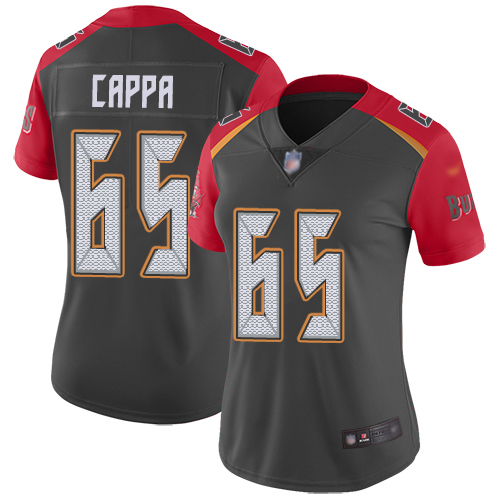 Tampa Bay Buccaneers #65 Alex Cappa Gray Women's Stitched Limited Inverted Legend Jersey Womens