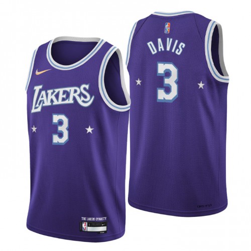 Los Angeles Los Angeles Lakers #3 Anthony Davis Mens Purple 2021/22 Swingman Jersey - City Edition Mens
