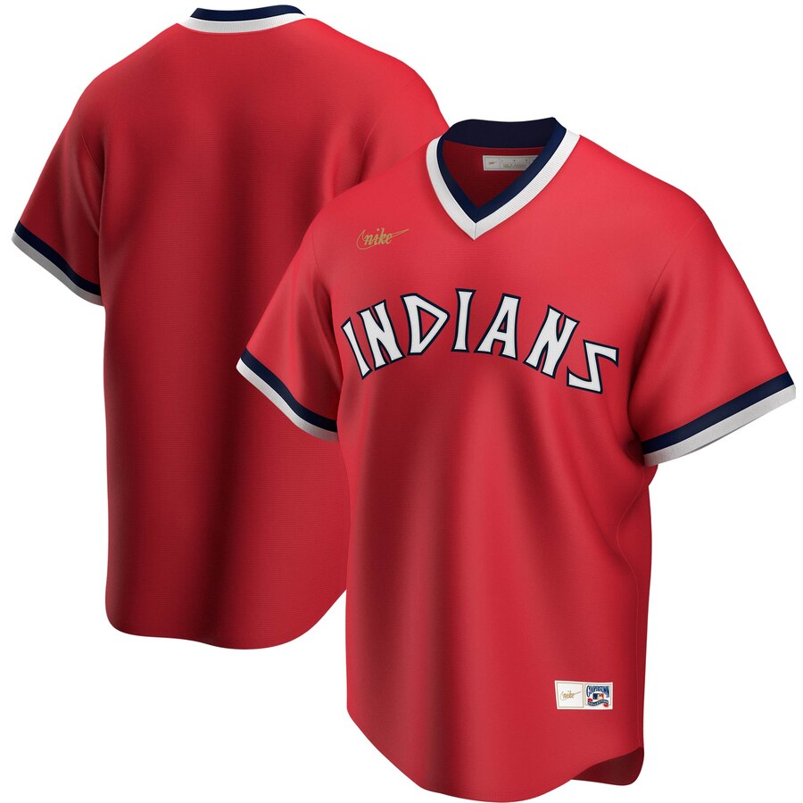 Cleveland Guardians Road Cooperstown Collection Team Jersey Red