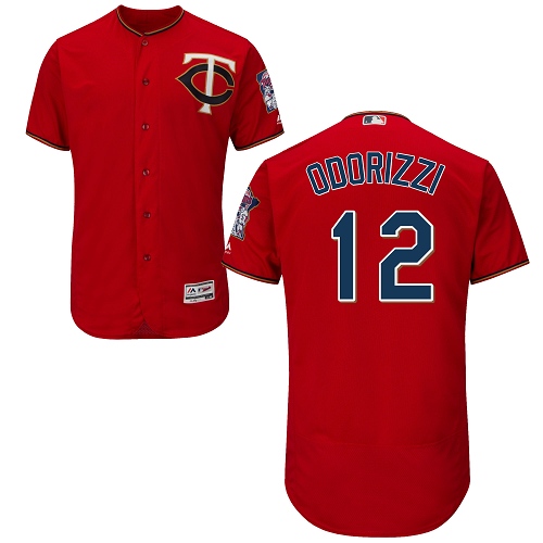Minnesota Twins #12 Jake Odorizzi Red Flexbase Authentic Collection Stitched Jersey Men's