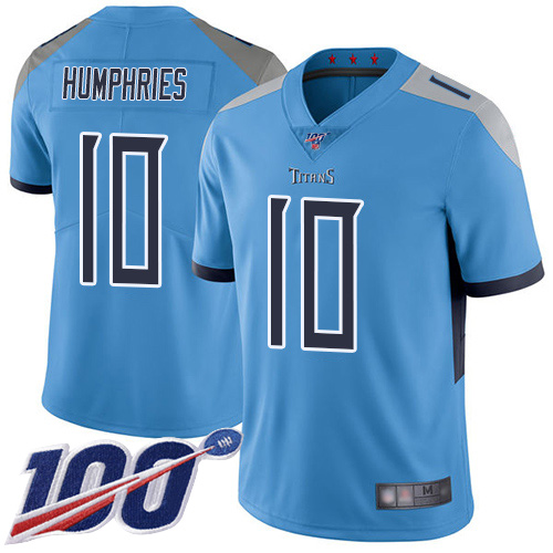 Tennessee Titans #10 Adam Humphries Light Blue Alternate Men's Stitched 100th Season Vapor Limited Jersey Men's