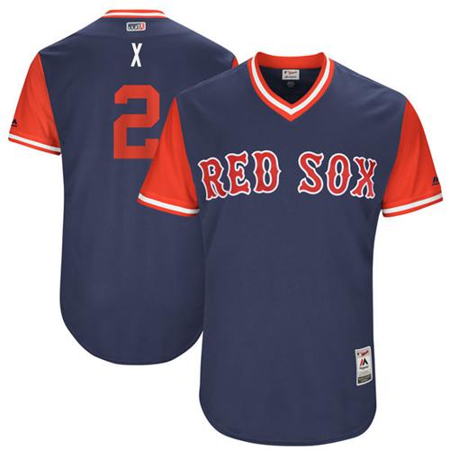 Boston Red Sox #2 Xander Bogaerts Navy 