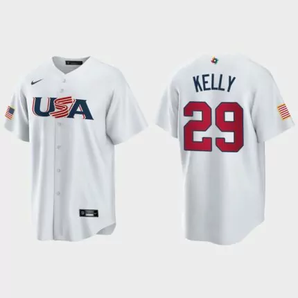 Merrill Kelly Arizona Diamondbacks 2023 World Baseball Classic USA Replica Jersey – White