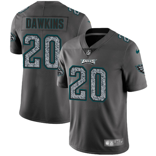 Eagles #20 Brian Dawkins Gray Static Men's Stitched Vapor Untouchable Limited Jersey