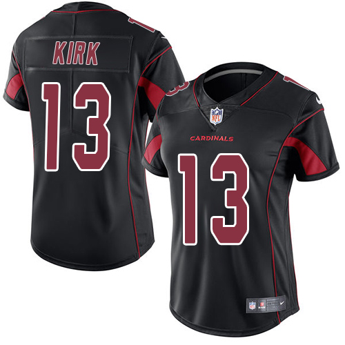 Arizona Cardinals #13 Christian Kirk Black Women's Stitched Limited Rush Jersey Womens