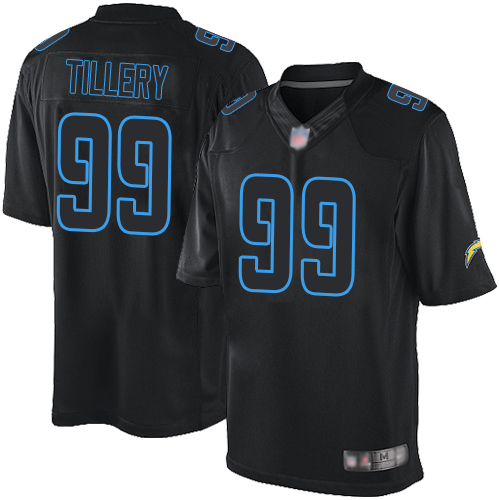 Los Angeles Chargers #99 Jerry Tillery Black Men's Stitched Impact Limited Jersey Men's