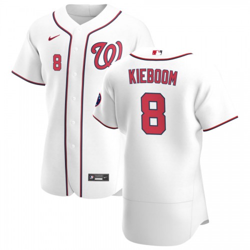 Washington Washington Nationals #8 Carter Kieboom Men's White Home 2020 Authentic Player Jersey Men's