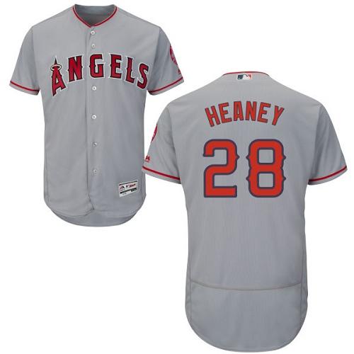 Los Angeles Angels of Anaheim #28 Andrew Heaney Grey Flexbase Authentic Collection Stitched Jersey Men's