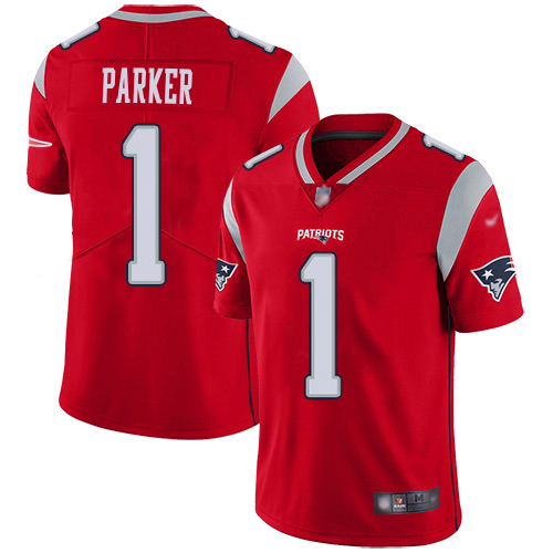Patriots #1 DeVante Parker Red Men's Stitched Limited Inverted Legend Jersey