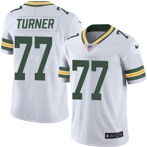 Green Bay Packers #77 Billy Turner White Men's Stitched Vapor Untouchable Limited Jersey Men's