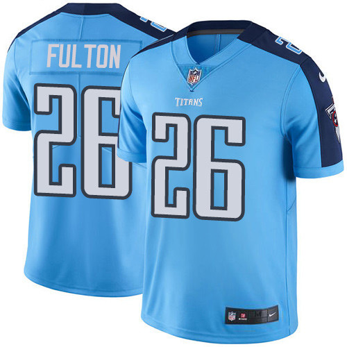Tennessee Titans #26 Kristian Fulton Light Blue Men's Stitched Limited Rush Jersey Men's