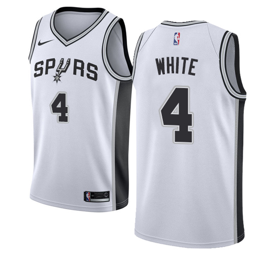San Antonio Spurs #4 Derrick White White Womens Swingman Association Edition Jersey Womens