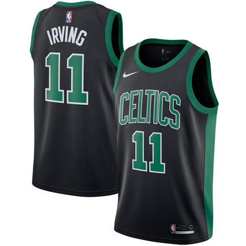 Boston Celtics #11 Kyrie Irving Black Swingman Statement Edition Jersey Mens