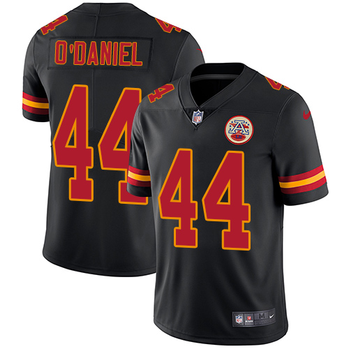 Kansas City Chiefs #44 Dorian O'Daniel Black Men's Stitched Limited Rush Jersey Men's