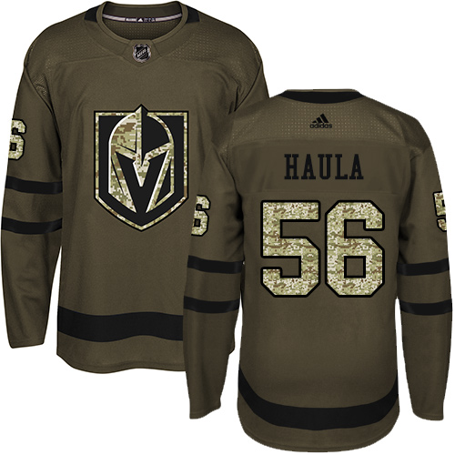 Adidas Golden Vegas Golden Knights #56 Erik Haula Green Salute to Service Stitched Jersey Men's