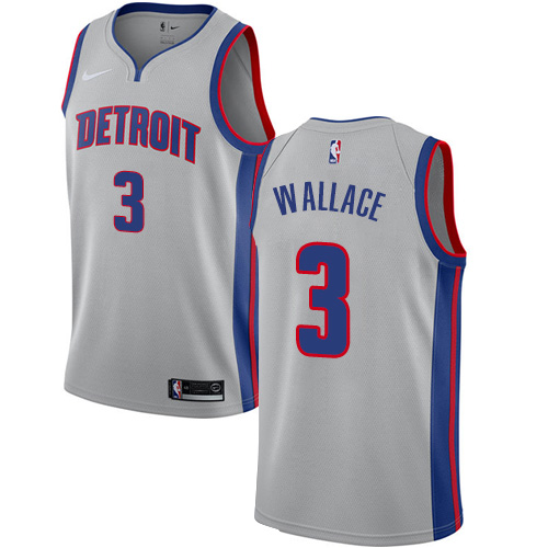 Detroit Pistons #3 Ben Wallace Silver Youth Swingman Statement Edition Jersey Youth