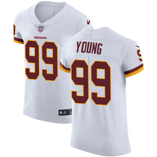 Commanders #99 Chase Young White Men's Stitched New Elite Jersey
