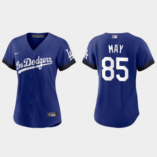Los Angeles Los Angeles Dodgers #85 Dustin May Women's 2021 City Connect Jersey Royal Womens