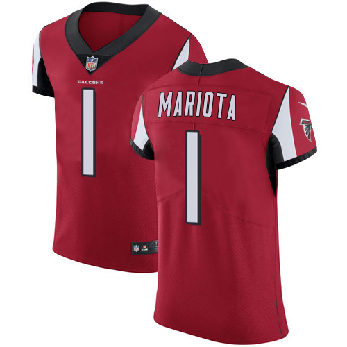 Falcons #1 Marcus Mariota Red Team Color Men's Stitched Vapor Untouchable Elite Jersey