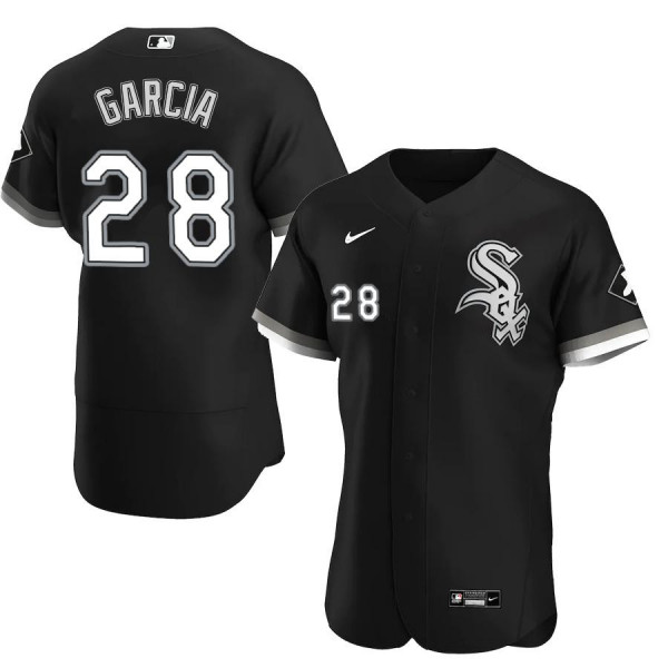 Chicago White Sox 28 Authentic Black 2020 Alternate Leury Garcia Men's Jersey