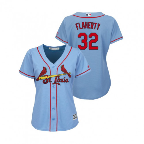 St.Louis Cardinals #22 Jack Flaherty Light Blue Alternate Women's Stitched Jersey Womens