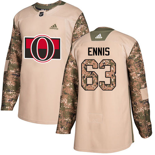 Adidas Ottawa Senators #63 Tyler Ennis Camo Authentic 2017 Veterans Day Stitched Jersey Men's