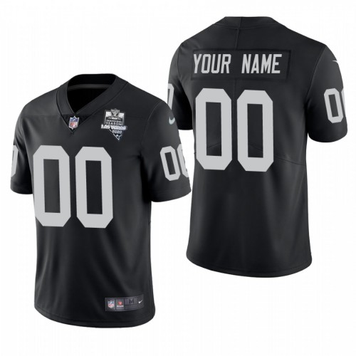 Las Vegas Raiders Custom Men's 2020 Inaugural Season Vapor Limited Jersey Black
