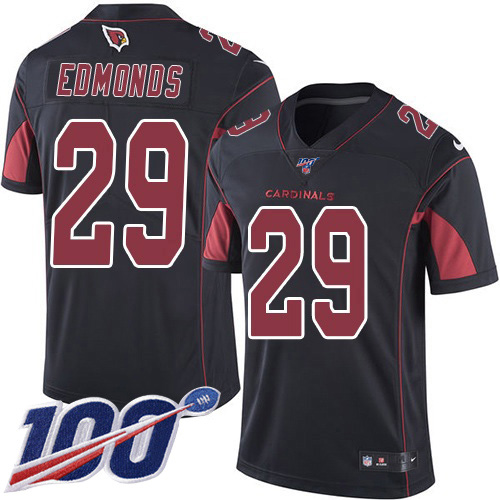 Arizona Cardinals #29 Chase Edmonds Black Men's Stitched Limited Rush 100th Season Jersey Men's