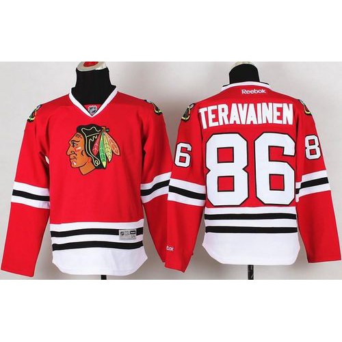Chicago Blackhawks #86 Teuvo Teravainen Red Stitched Youth Jersey Youth