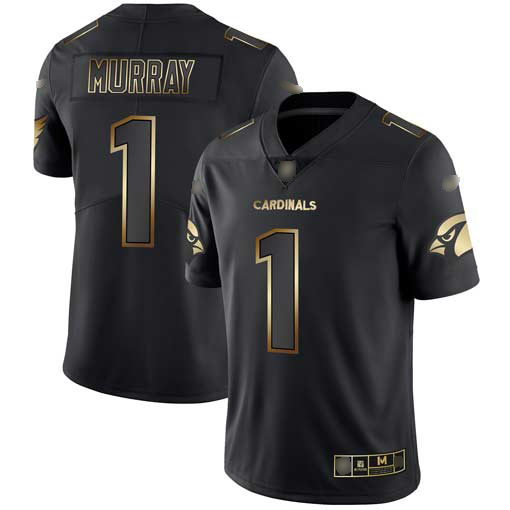 Cardinals #1 Kyler Murray Black/Gold Men's Stitched Vapor Untouchable Limited Jersey
