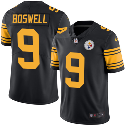 Pittsburgh Steelers #9 Chris Boswell Black Men's Stitched Limited Rush Jersey Men's