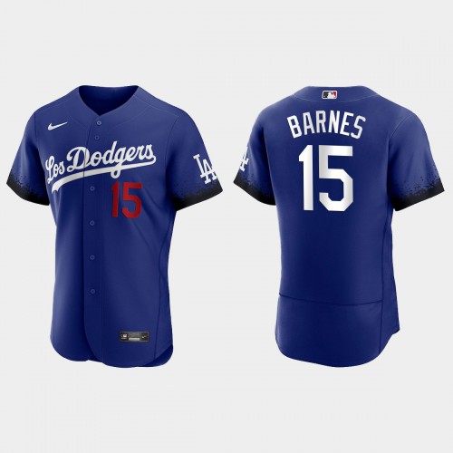 Los Angeles Los Angeles Dodgers #15 Austin Barnes Men's 2021 City Connect Authentic Jersey Royal Men's