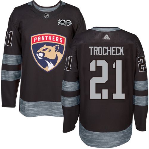 Adidas Florida Panthers #21 Vincent Trocheck Black 1917-2017 100th Anniversary Stitched Jersey Men's