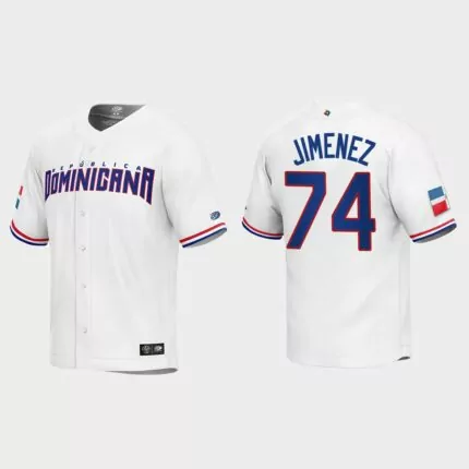Eloy Jimenez Dominican Republic Baseball 2023 World Baseball Classic Replica Jersey – White
