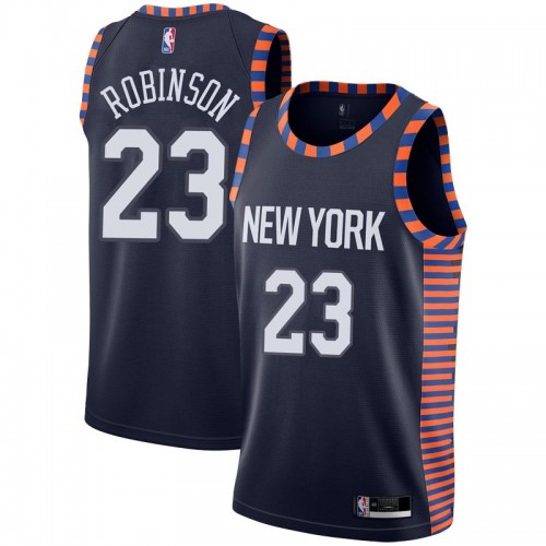 New York Knicks #23 Mitchell Robinson Navy Swingman City Edition 2018/19 Jersey Mens