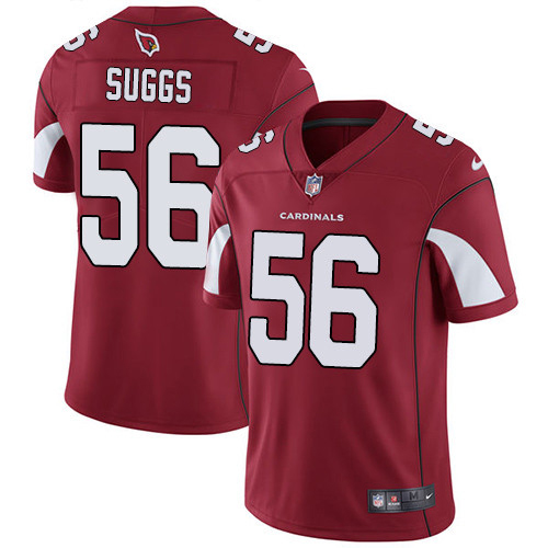 Arizona Cardinals #56 Terrell Suggs Red Team Color Men's Stitched Vapor Untouchable Limited Jersey Men's