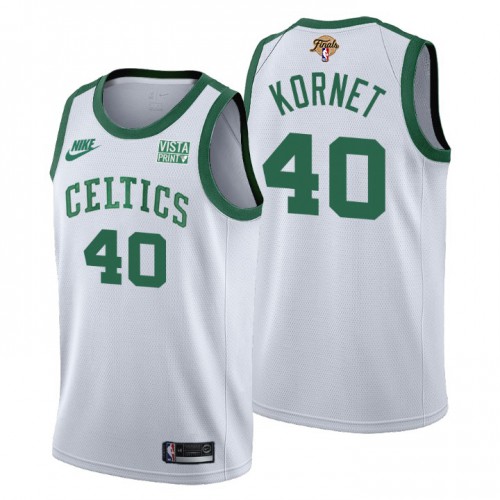 Boston Boston Celtics #40 Luke Kornet Mens Releases Classic Edition 2022 Finals 75th Anniversary Jersey White Mens