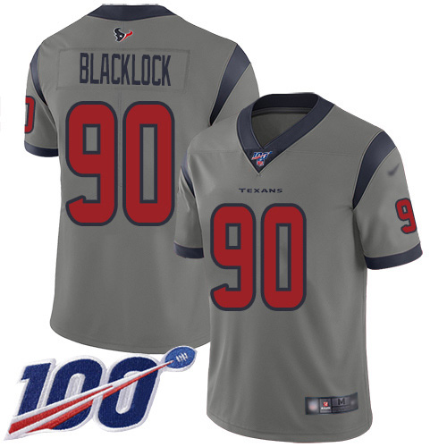 Houston Texans #90 Ross Blacklock Gray Youth Stitched Limited Inverted Legend 100th Season Jersey Youth
