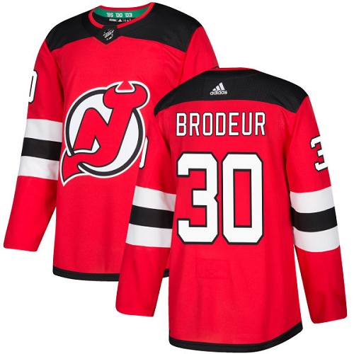 Adidas New Jersey Devils #30 Martin Brodeur Red Home Authentic Stitched Youth Jersey Youth
