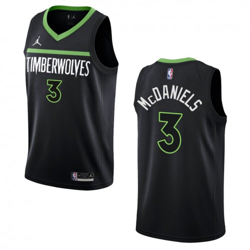Minnesota Minnesota Timberwolves #3 Jaden Mcdaniels Black Mens 2022-23 Statement Edition Jersey Mens