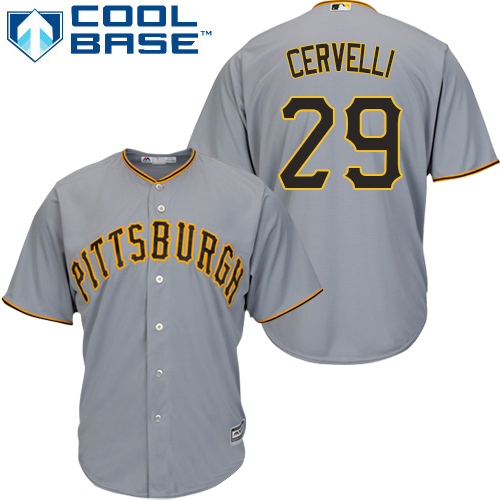 Pittsburgh Pirates #29 Francisco Cervelli Grey Cool Base Stitched Youth Jersey Youth