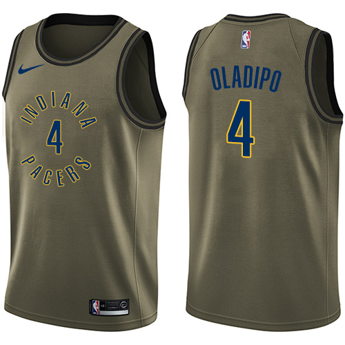 Indiana Pacers #4 Victor Oladipo Green Salute to Service Youth Swingman Jersey Youth