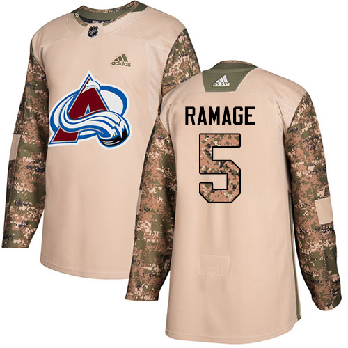 Adidas Colorado Avalanche #5 Rob Ramage Camo Authentic 2017 Veterans Day Stitched Jersey Men's