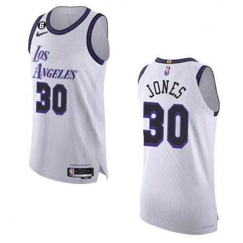 Los Angeles Los Angeles Lakers #30 Damian Jones White 2022-23 Authentic Jersey - City Edition Mens