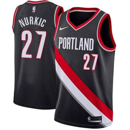 Portland Trail Blazers #27 Jusuf Nurkic Black Youth Swingman Icon Edition Jersey Youth